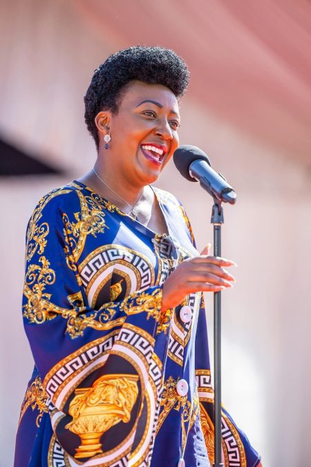 Nominated Senator Tabitha Mutinda speaks during a past event. PHOTO/https://www.facebook.com/hontabithamutindamunene