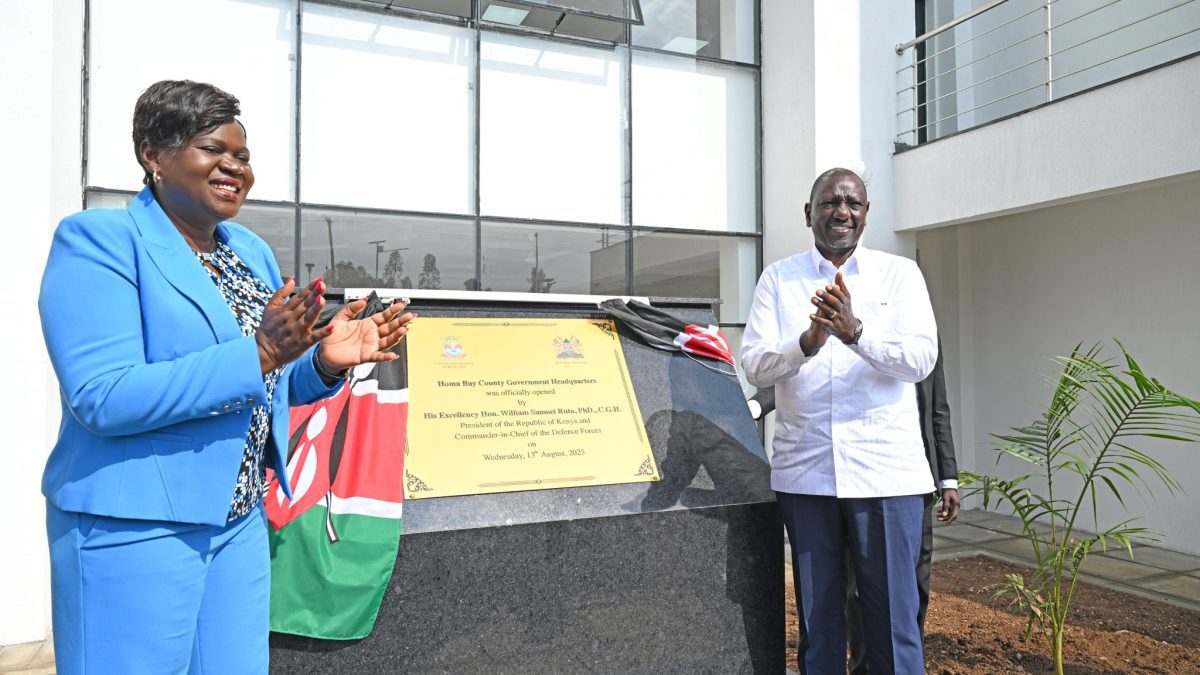 Ruto applauds Wanga for building world-class infrastructure in Homabay