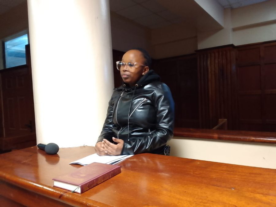 Faith Ndunge when she appeared before Milimani Magistrate Rose Ndombi on Monday, August 18, 2025.PHOTO/Zipporah Ngwatu