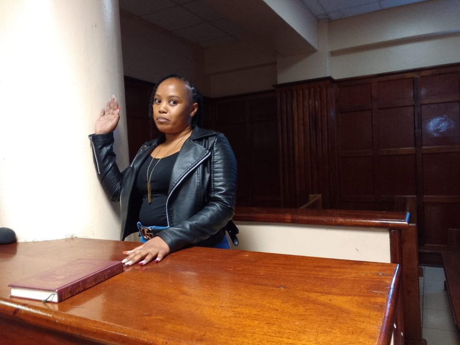 Businesswoman Felister Waithera Wairimu when she appeared before Milimani Magistrate Rose Ndombi on Monday, August 18, 2025.PHOTO/Zipporah Ngwatu