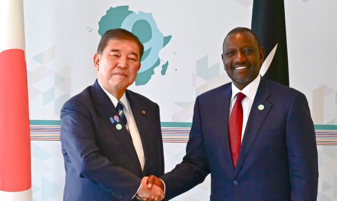 President William Ruto, alongside Japan Prime Minister Shigeru Ishiba. PHOTO/@WilliamsRuto/X.