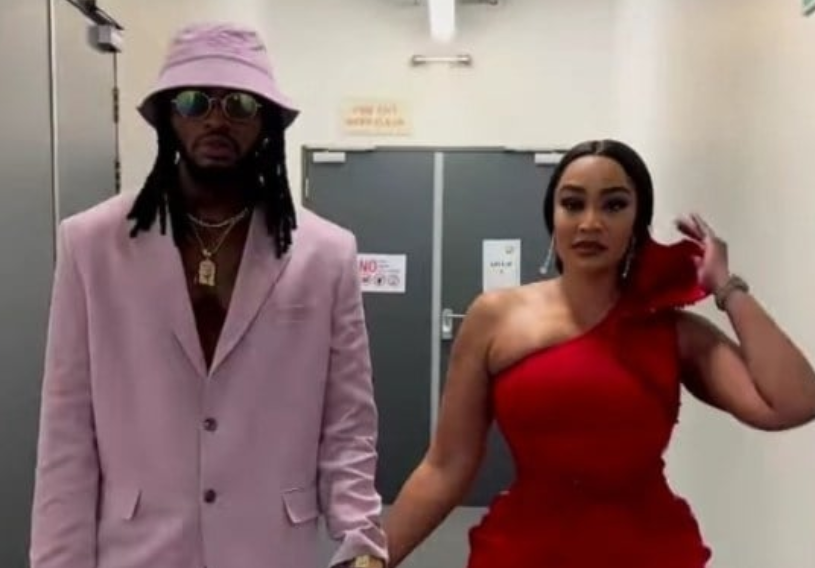 Diamond Platnumz and his baby mama Zari Hassan. PHOTO/Screengrab by K24 Digital from video posted on YouTube