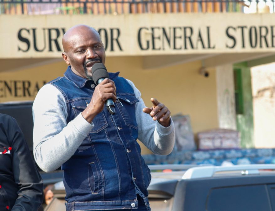 Murang'a County Senator Joe Nyutu during a past rally. PHOTO/https://www.facebook.com/profile.php?id=100083037947221