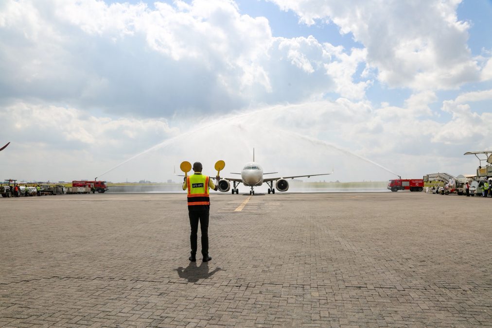 An airplane landing.PHOTO/@KenyaAirports/X