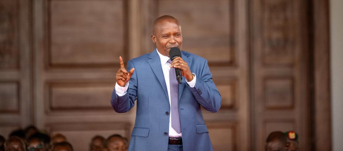 DP Kithure Kindiki speaks during Kiambu leaders' meeting at State House on Wednesday, August 27, 2025. PHOTO/https://www.facebook.com/kimani.ichungwah.7