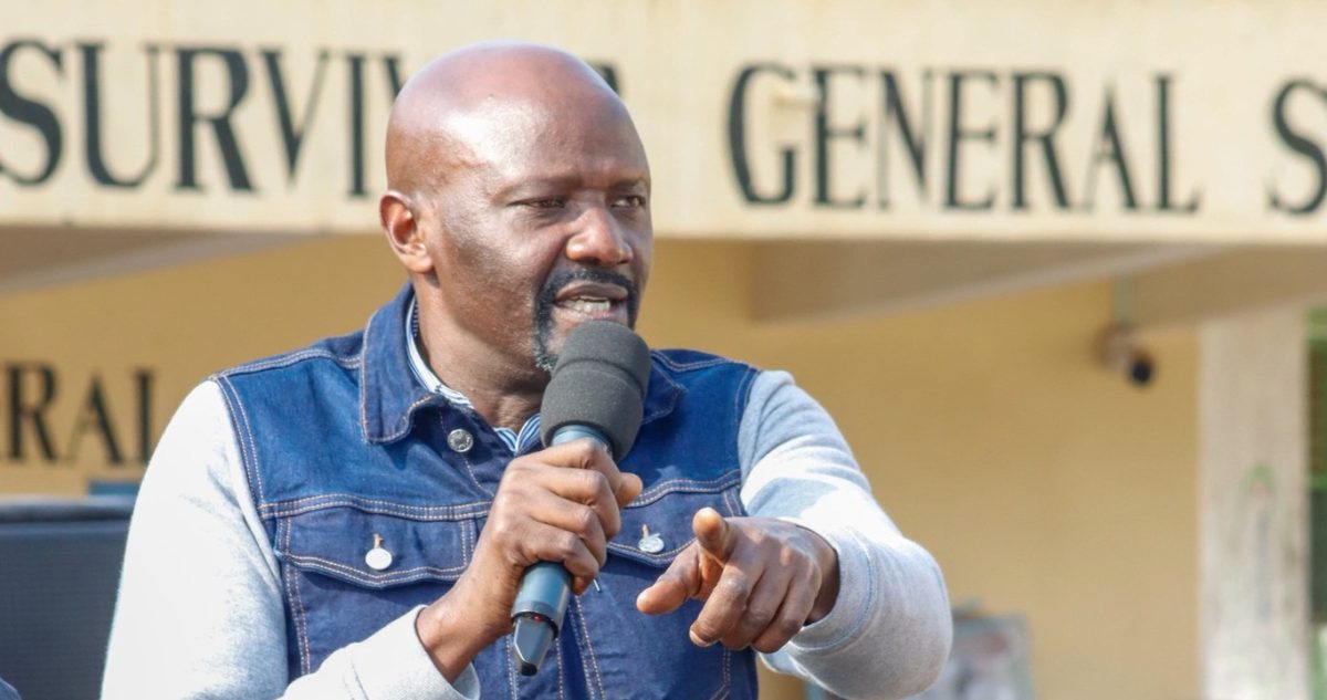 Murang'a County Senatior Joe Nyutu speaking during a past function. PHOTO/https://www.facebook.com/profile.php?id=100083037947221