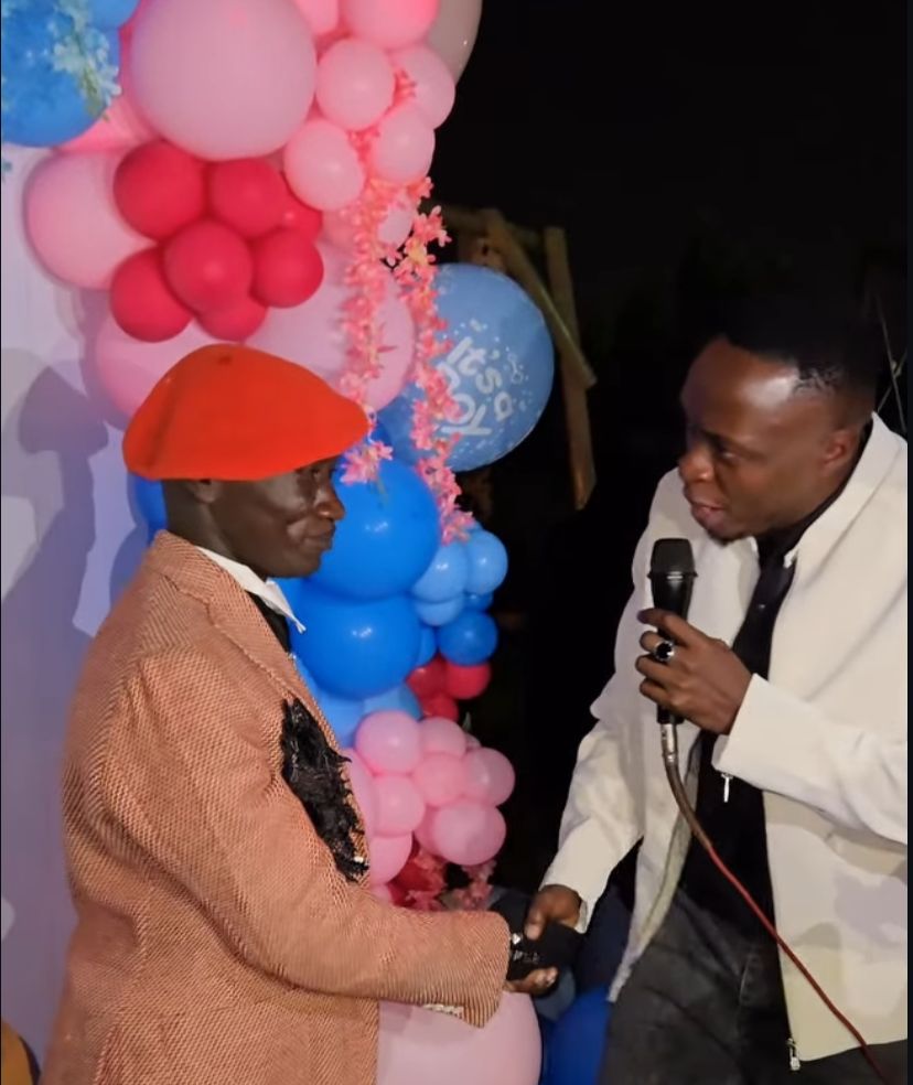 Oga Obinna surprises Stevo Simple Boy at his gender reveal party
