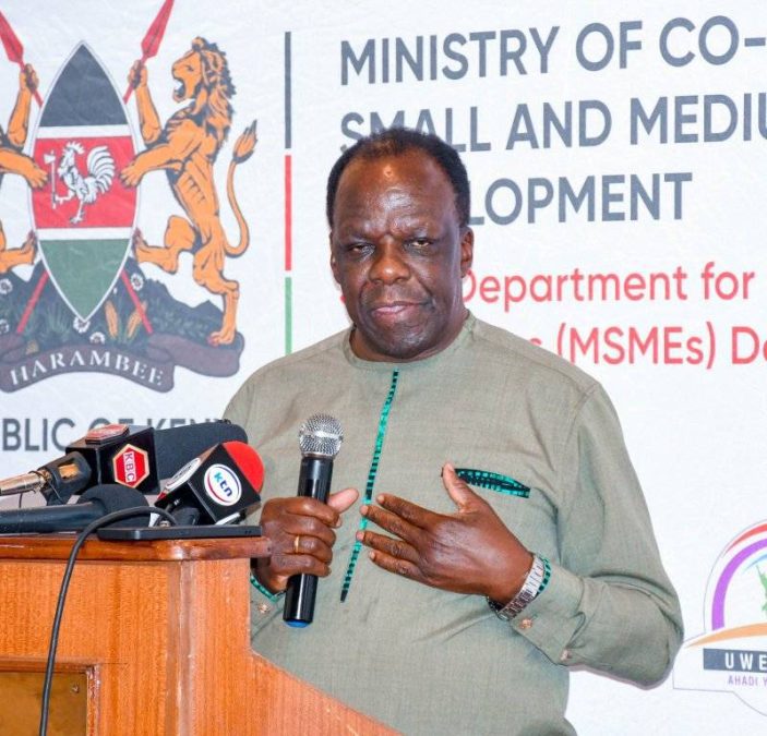 CS Wycliffe Oparanya during a past media presser. PHOTO/https://www.facebook.com/profile.php?id=61564593304056