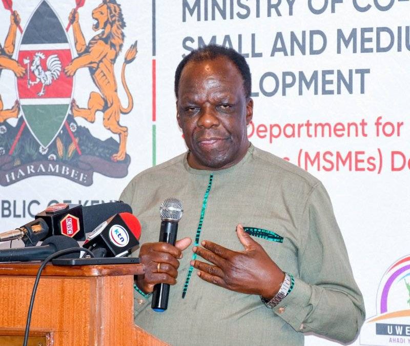 CS Wycliffe Oparanya during a past media presser. PHOTO/https://www.facebook.com/profile.php?id=61564593304056