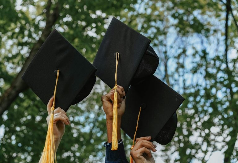 A group of university students holding graduation caps. Image used for representational purposes only. PHOTO/Pexels