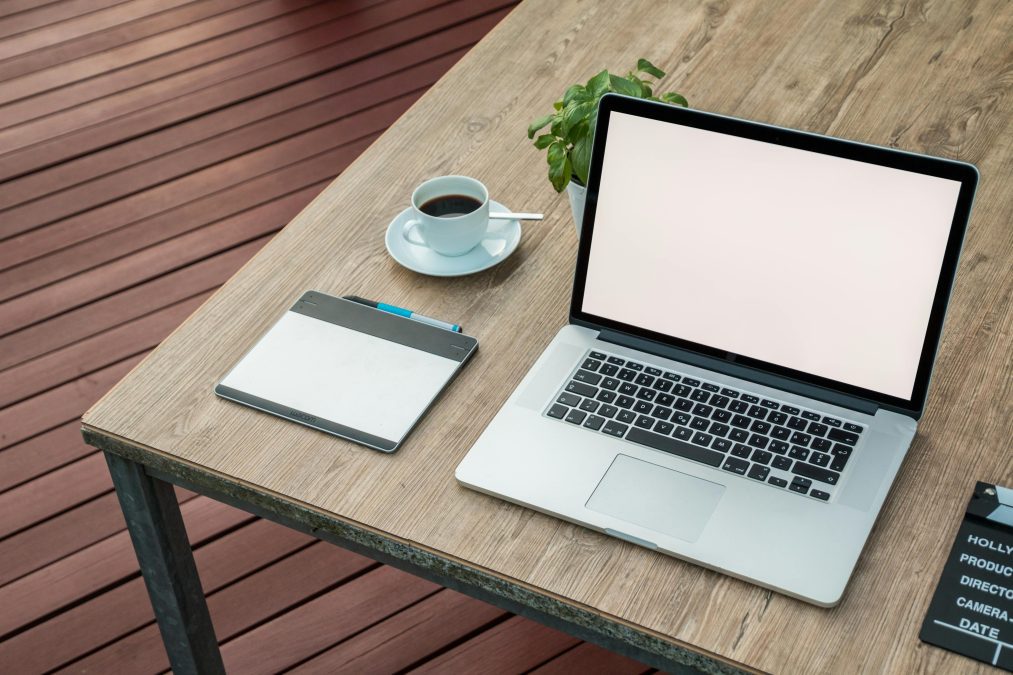A laptop placed on the table. PHOTO/Pexels