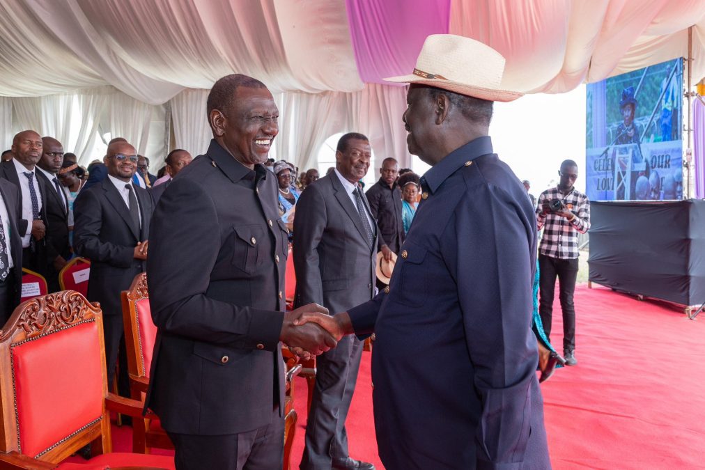 President William Ruto and ODM Party Leader Raila Odinga.PHOTO/@WilliamsRuto/X