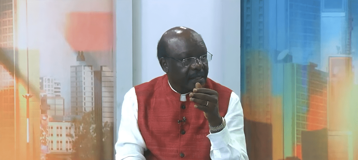 Mukhisa Kituyi speaking to K24 TV during a past media interview. PHOTO/Screengrab by K24 Digital