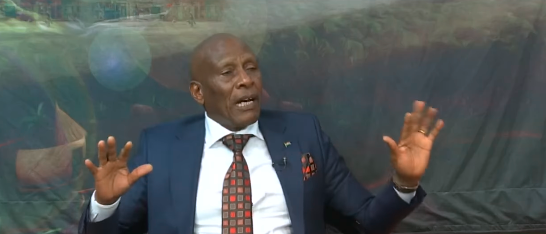 Nyeri politician Thuo Mathenge speaks to Kameme TV. PHOTO/Screengrab by K24 Digital