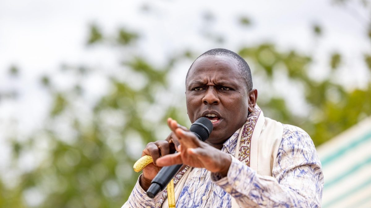Kikuyu MP Kimani Ichung'wah speaks during a past rally. Photo/https://www.facebook.com/kimani.ichungwah.7