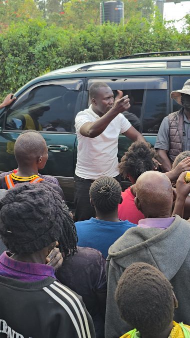 Ajo Mbuta gestures during a past rally. PHOTO/https://www.facebook.com/profile.php?id=100044580782923