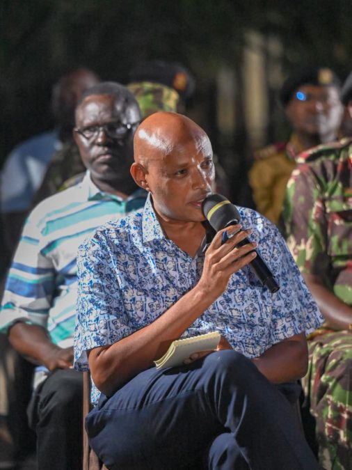 DCI boss Mohamed Amin speaks during Jukwaa La Usalama in Wajir on September 24, 2025. PHOTO/https://www.facebook.com/OnesimusKipchumbaMurkomen