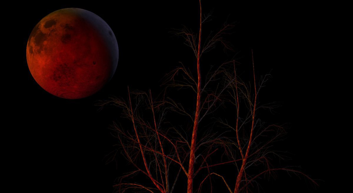 The blood moon. PHOTO/@Kenyaspaceagency/Screengrab by K24 Digital