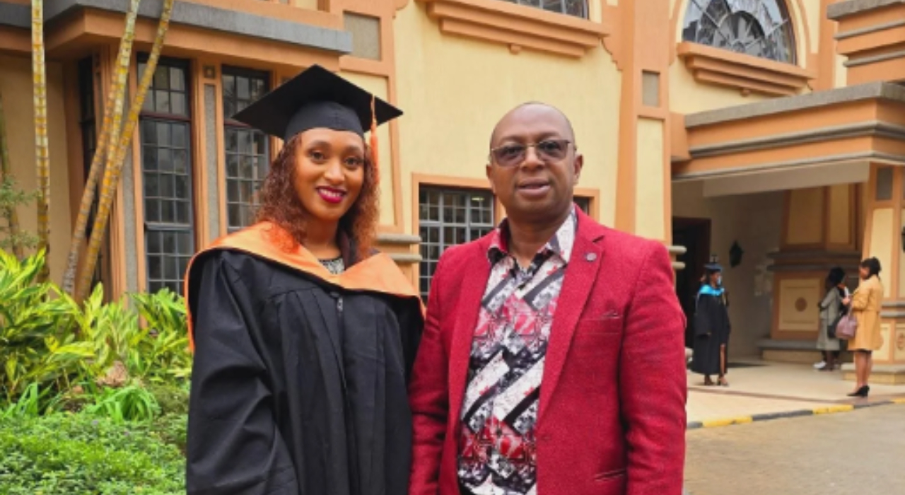 Maurine Kabu surprises her dad with a Ksh1M bouquet on his birthday