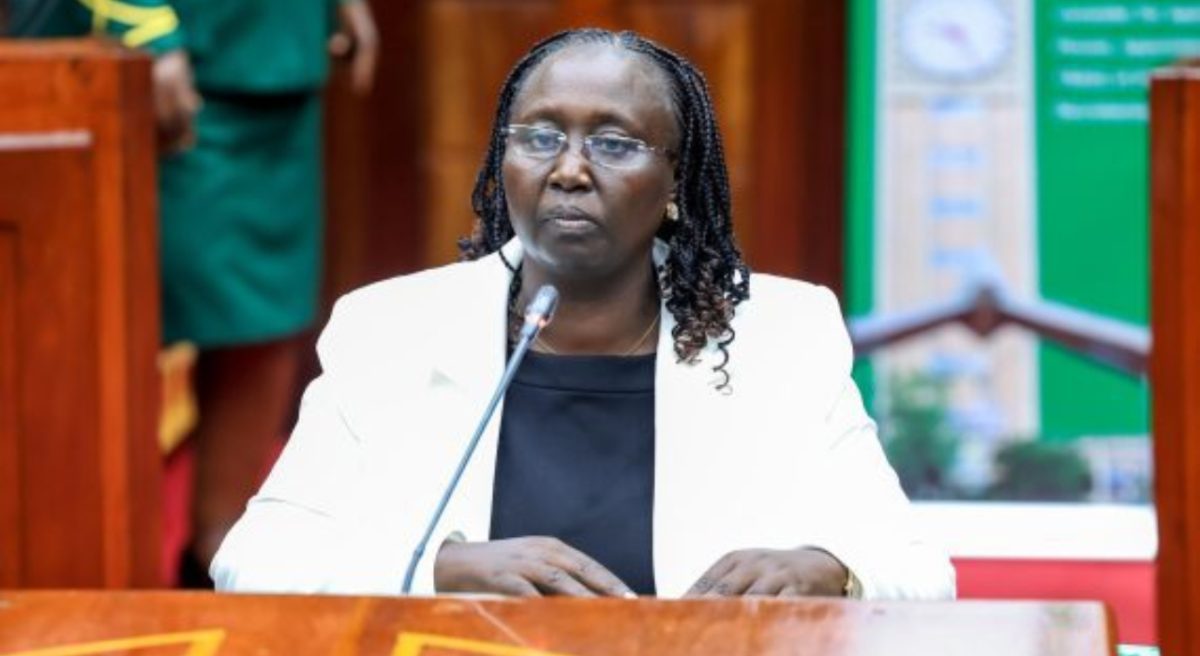 Hanna Wendot Cheptumo appearing before the vetting committee on Monday April 14, 2025. PHOTO/@NAssemblyKE/X