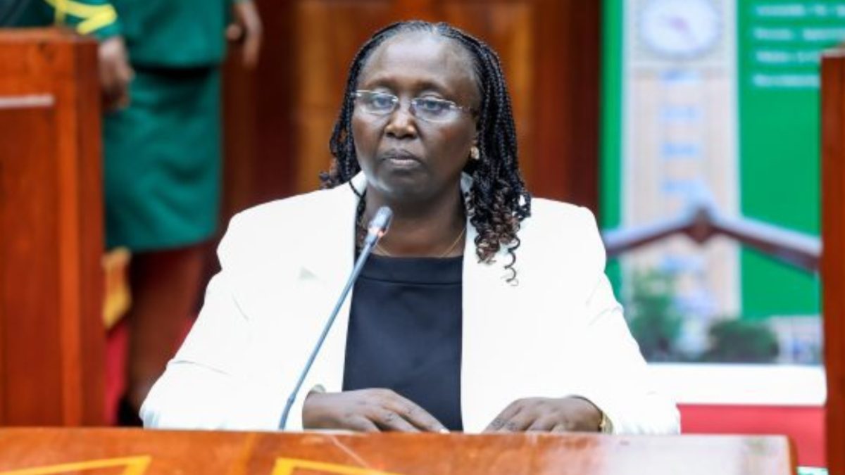 Hanna Wendot Cheptumo appearing before the vetting committee on Monday April 14, 2025. PHOTO/@NAssemblyKE/X