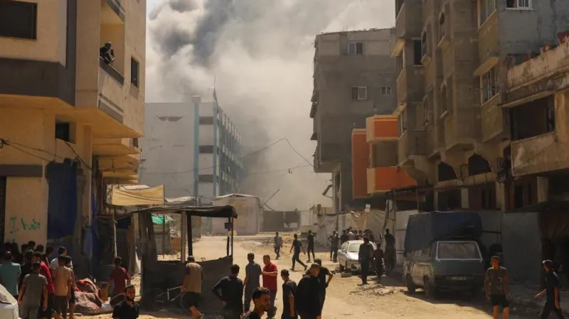 An image captures implosion in Gaza City. PHOTO/https://www.facebook.com/bbcnews