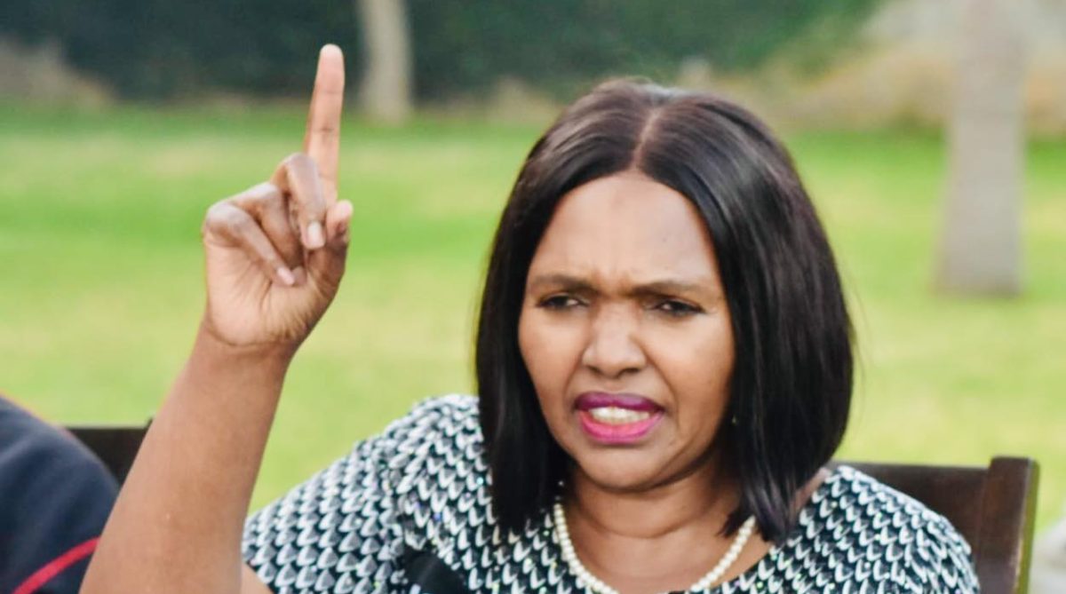 Nakuru Senator Tabitha Kericho speaks during a past event. PHOTO/https://www.facebook.com/TabithaKaranjaKeroche