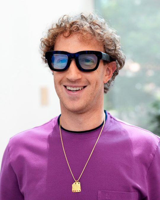 Facebook and Meta Founder Mark Zuckerbegr wearing AR glasses. PHOTO/https://www.facebook.com/zuck