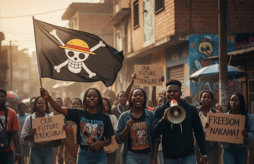 Gen Z protesters uniting behind manga pirate flag