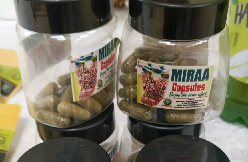 MIraa capsules samples developed by Meru University. PHOTO/https://web.facebook.com/must.ac.ke