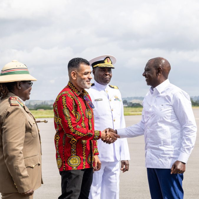 President William Ruto arrives at Mombasa.PHOTO/@StateHouseKenya.