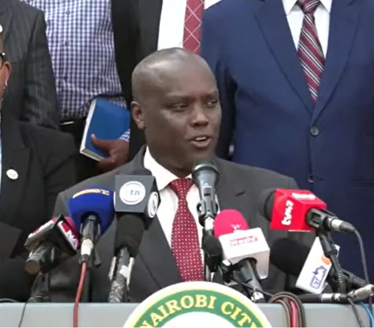 Gilbert Kitiyo speaking to the press on Monday, August 8, 2025. PHOTO/Screengrab by K24 Digital of YouTube video
