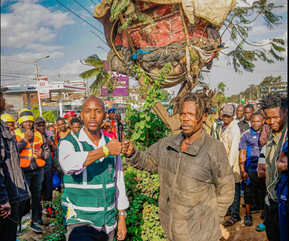 Mosiria rescues Nairobi man living on top of a tree