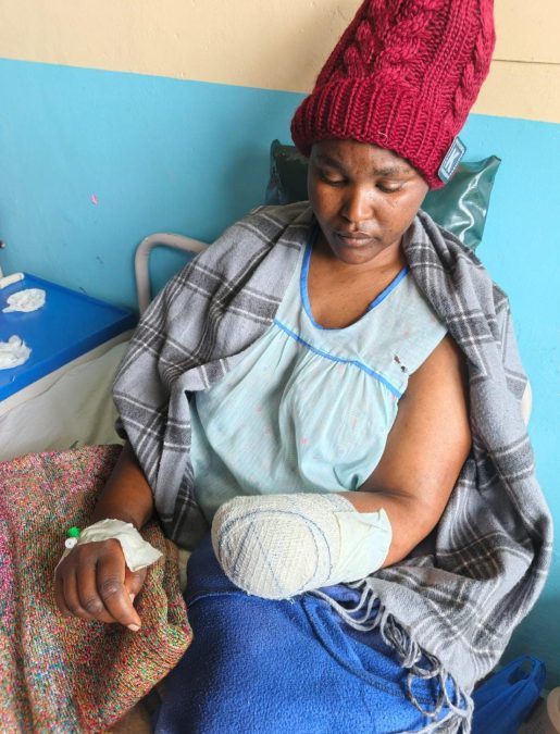The Victim Faith Jebitok recapurating at Kapsabet County Referral Hospital. PHOTO/Isaiah Cheruiyot
