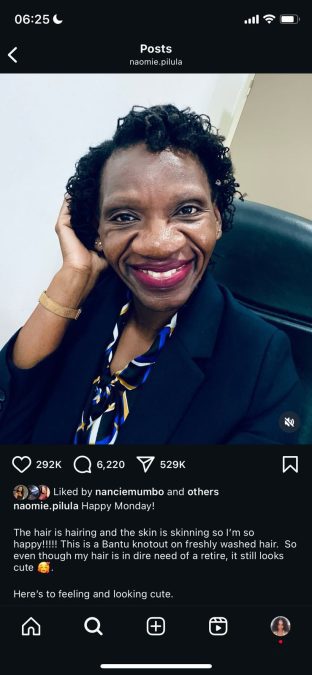 A post shared by Naomie Pilula on June 23, 2025, led to her being trolled on her Instagram. PHOTO/Screengrab by k24 Digital from @naomie.pilula