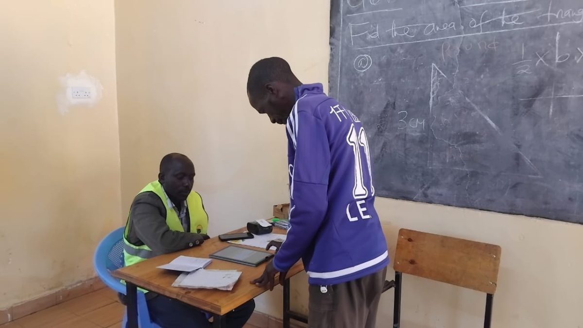 A voter casting his vote in UDA primaries. PHOTO/Elijah Cherutich