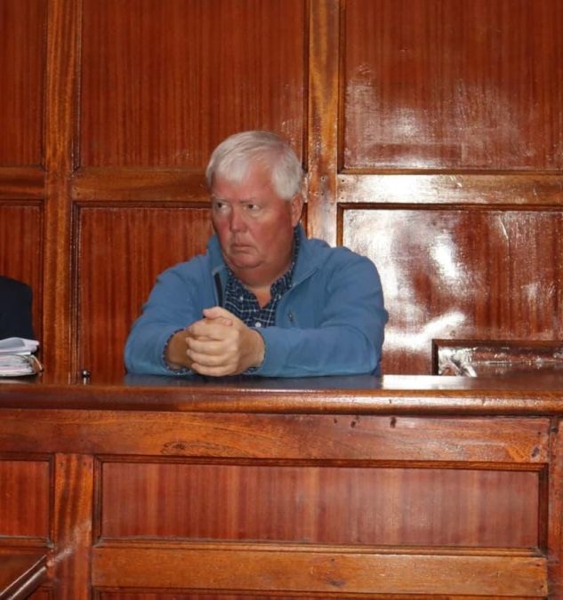Lawyer Guy Spencer Elms when he appeared before Milimani Principal Magistrate Ben Mark Ekhubi on Monday, August 11, 2025.PHOTO/Zipporah Ngwatu