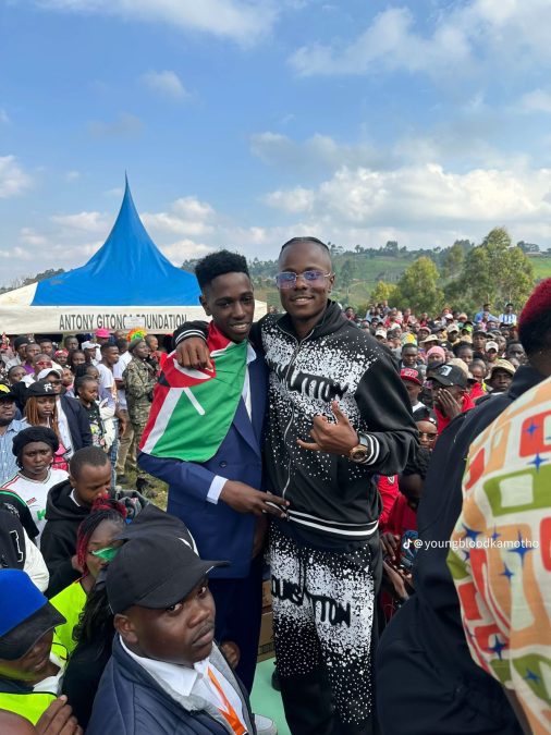 TikToker Young Blood Kamotho, alias YBK, posing with Kaluma on Sunday, September 28, 2025. PHOTO/@Youngbloodkamotho/TikTok
