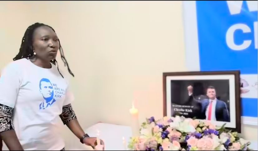 Nairobi memorial for Charlie Kirk sees attendees wear t-shirts with pro messages