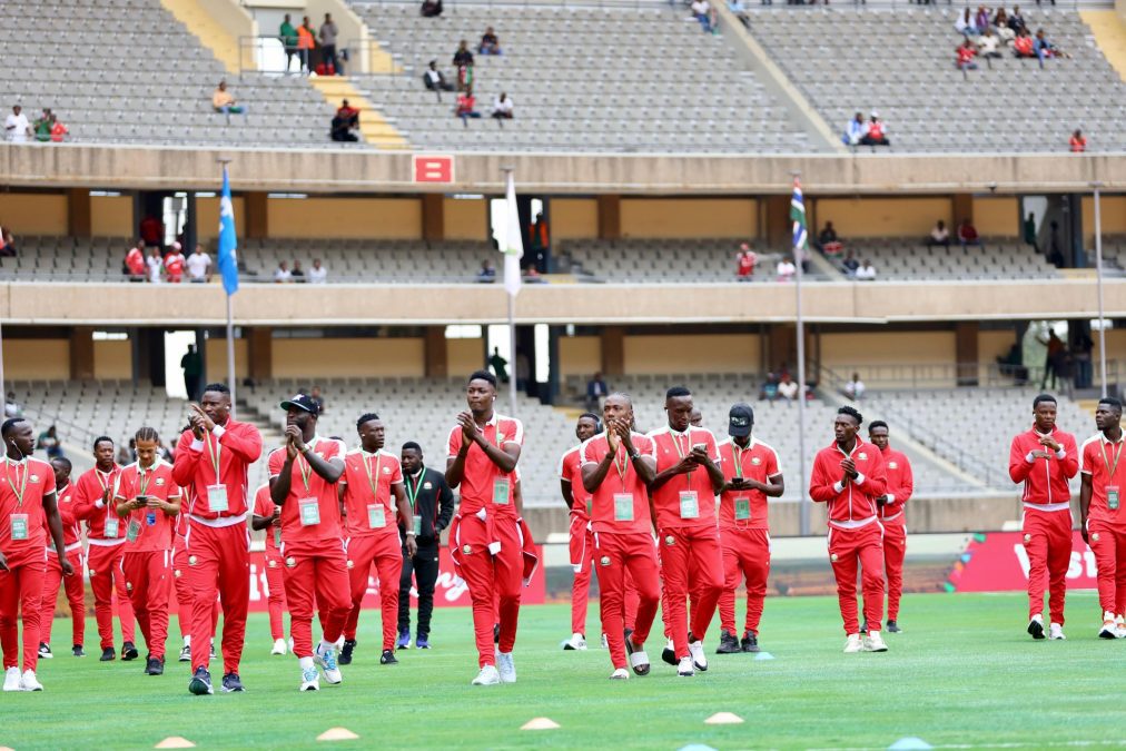 Harambee Stars players minutes before clashing with Zambia on Friday, September 5, 2025. PHOTO/@Harambee__Stars/X