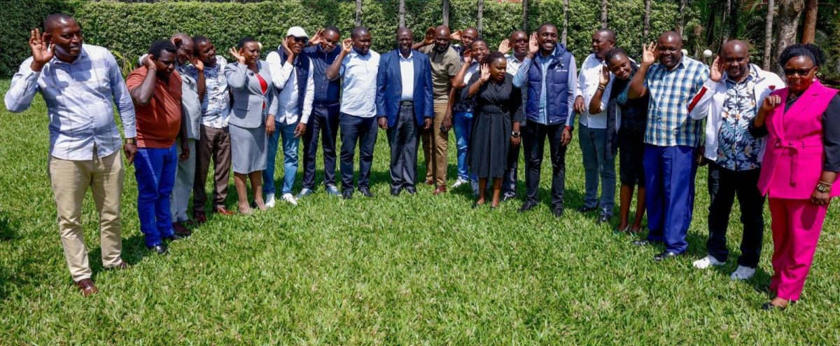 DCP boss Rigathi Gachagua meets with Murang'a MCAs. PHOTO/https://www.facebook.com/Kameme101
