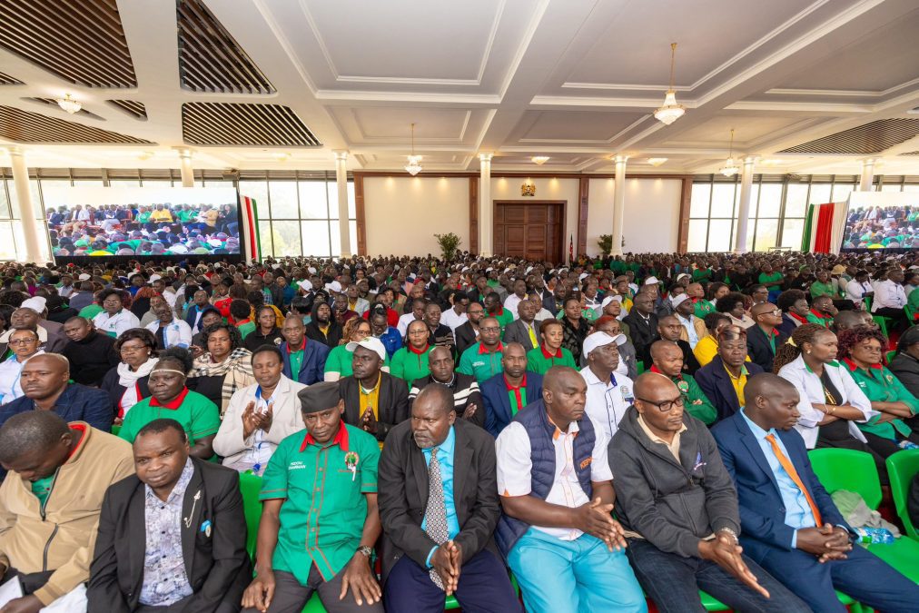 Teachers in State House on Saturday, September 13, 2025. PHOTO/@WilliamsRuto/X