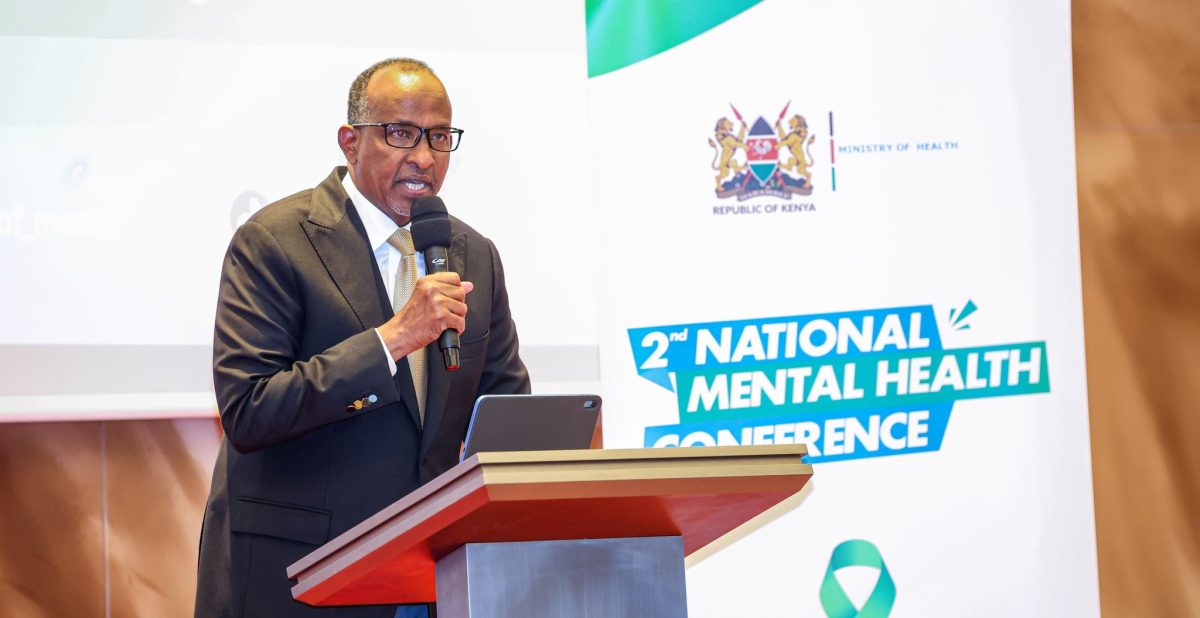 Health CS Aden Duale speaks during the 2nd National Health Conference in Nairobi on October 8, 2025. PHOTO/https://www.facebook.com/MinstryofHealthKE