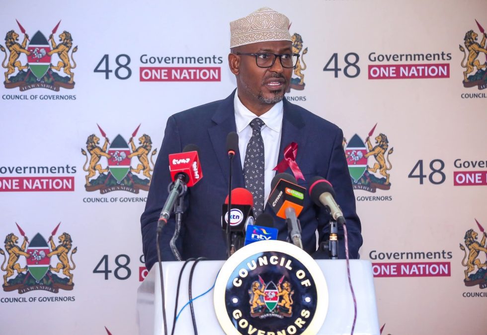 Wajir Governor Ahmed Abdullahi speaks during a past event. PHOTO/https://www.facebook.com/HEAhmedJiir
