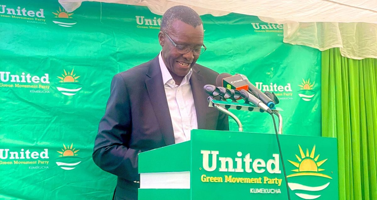 David Maraga speaks during the launch of UGM Party in Nairobi. PHOTO/Screengrab by K24 Digital.