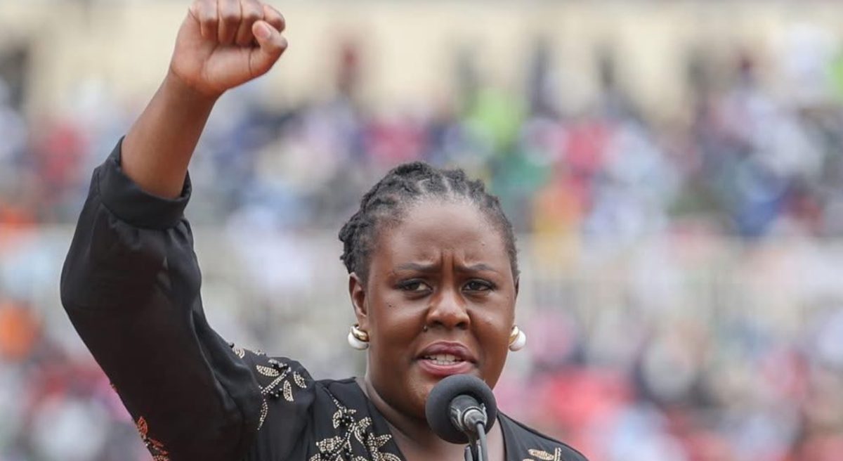 Winnie Odinga at Raila Odinga's State funeral. PHOTO/@jopangaa/X