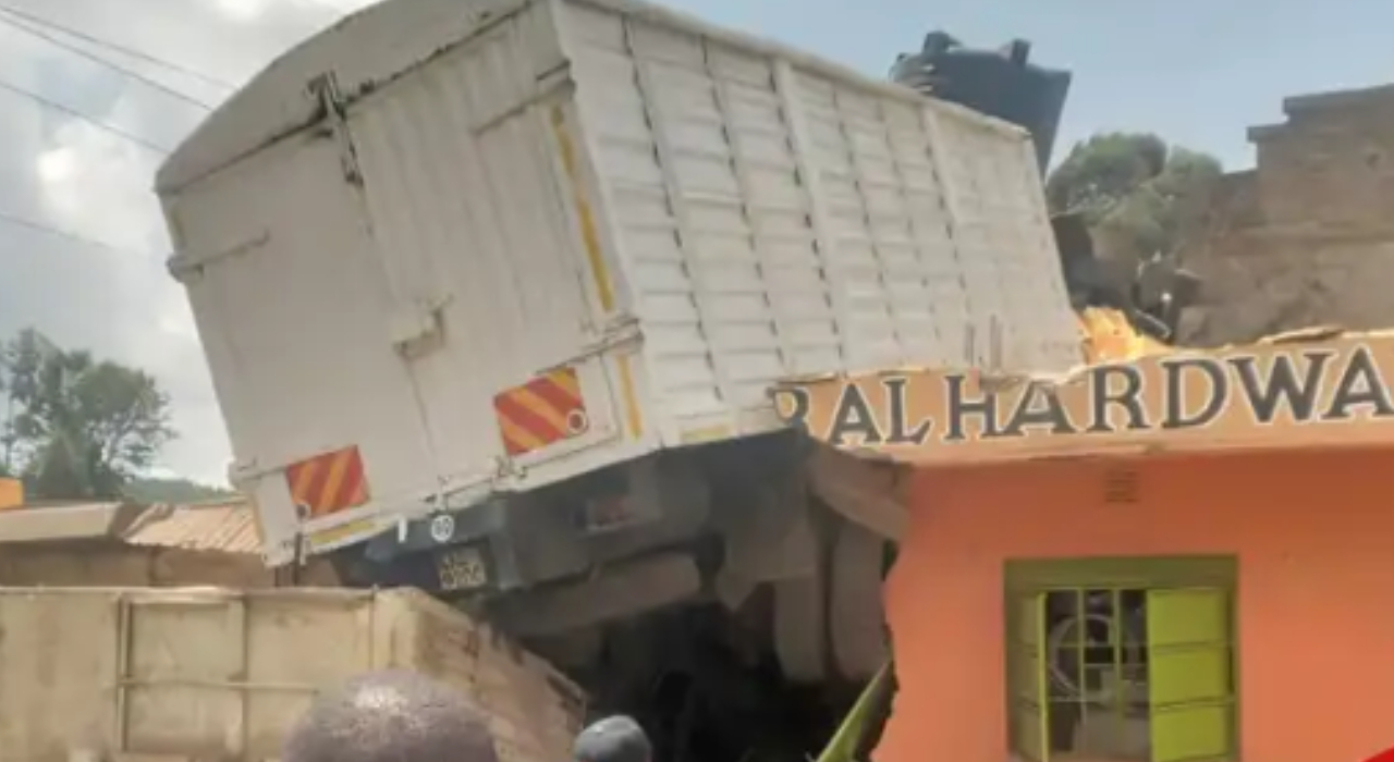 One feared dead after lorry ferrying alcohol rams into hardware shop in Kiambu