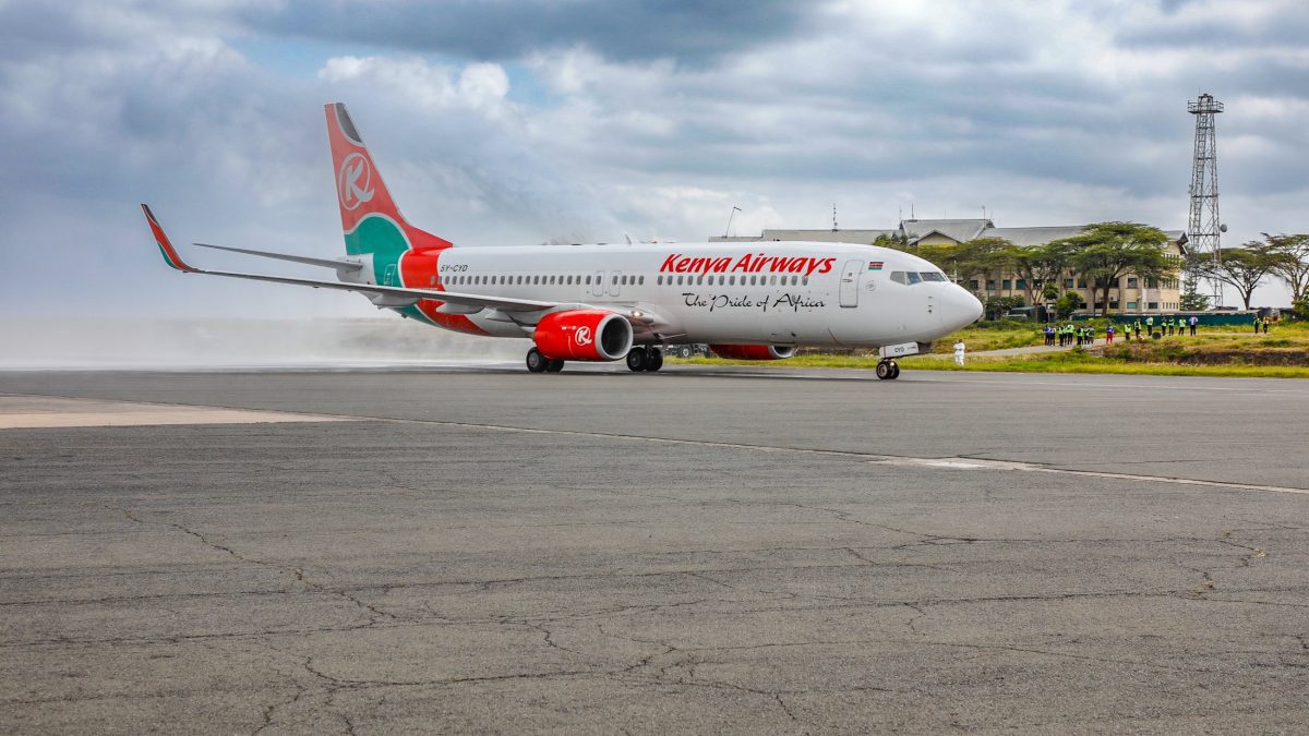A Kenya Airways plane. PHOTO/@KenyaAirways/X.