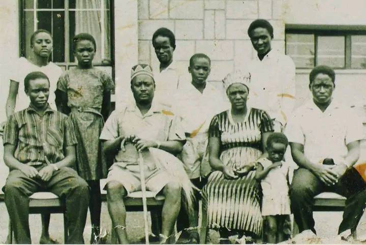 A rare photo of Mzee Jaramogi Odinga Oginga with his family. PHOTO/@Thriving_luos/X