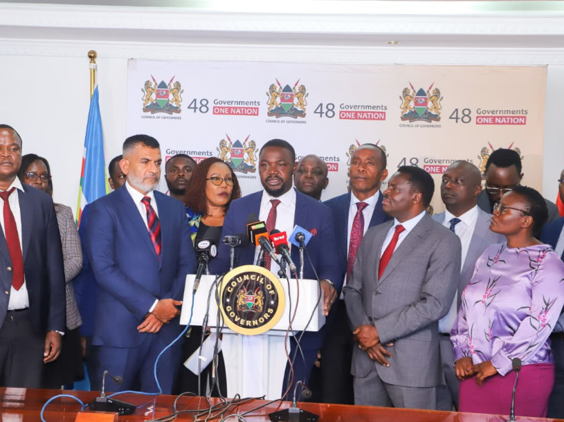 Kenya Medical Practitioners, Pharmacists and Dentists Union (KMPDU) Secretary General Davji Atellah speaking after the the deal. PHOTO/@Davji/X